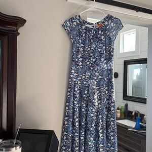 White and blue Tory Burch dress size small
